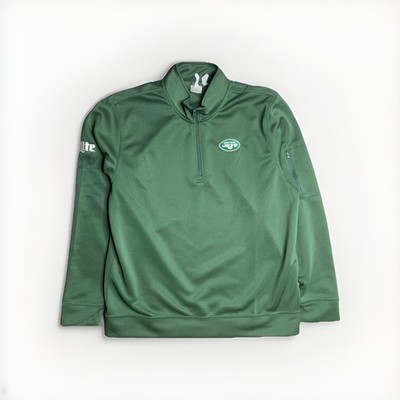 Oeko-Tex Standard 100 New York Jets 1/4 Zip Men s Large Miller Lite Pullover VTG