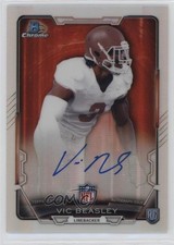 2015 Bowman Chrome Rookie Refractor Vic Beasley #RCRA-VB Auto 1n93