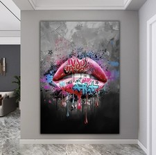 Pop Art Canvas Wall art Graffiti lip Street Art Pop Art Modern Wall Home decor