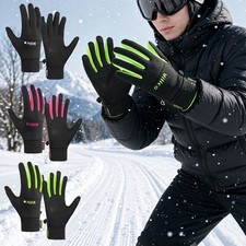 Men Windproof Winter Warm Ski Snow Gloves Thermal Touch Screen For Cold Weather