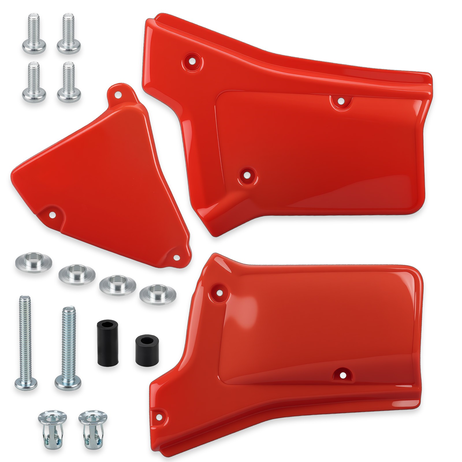 Left Right Side Panels Covers Set Red for Honda XR200R 1984-2002 XR250R 84-1985
