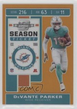 2019 Contenders Optic Season Ticket Orange Prizm 25/50 Devante Parker #7 0s55