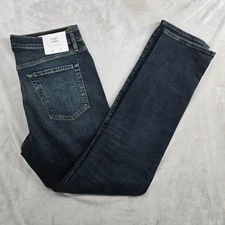 Flint and Tinder Mens 36x34 Straight Fit Dark Wash Denim Jeans Made in USA NEW