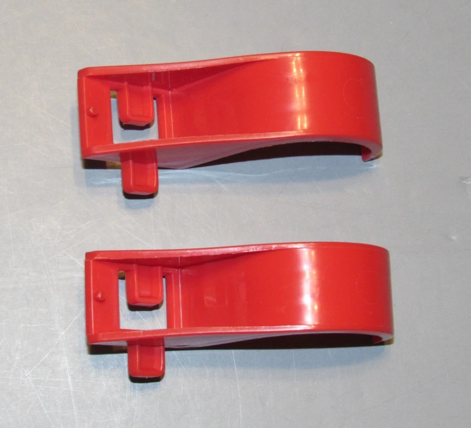 Playskool Pipeworks Replacement PANEL ATTACHMENT CLIP 2 Pieces Red OEM Parts Lot - Image 3 of 3