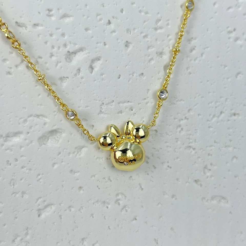 Disney | Kendra Scott Gold Minnie Mouse Short Pendant In Black Drusy - Image 3 of 4