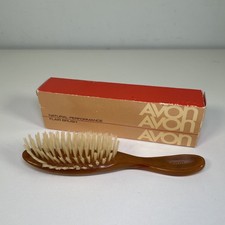 Avon Natural Performance Flair 8  Hair Brush Butterscotch 1982 Canada Vtg Rare
