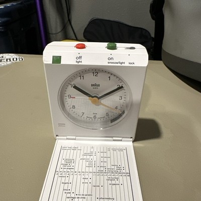 Supreme Braun Travel Alarm Clock Authentic White SS15 - Never Used