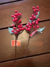 Set of 2 Holly Berry Picks or Sprays