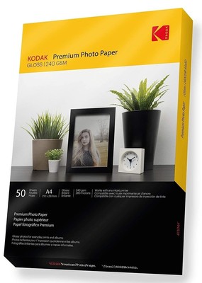 Original Kodak A4 Premium Fotopapier, 240 g/m, 50 Blatt (5740-094)
