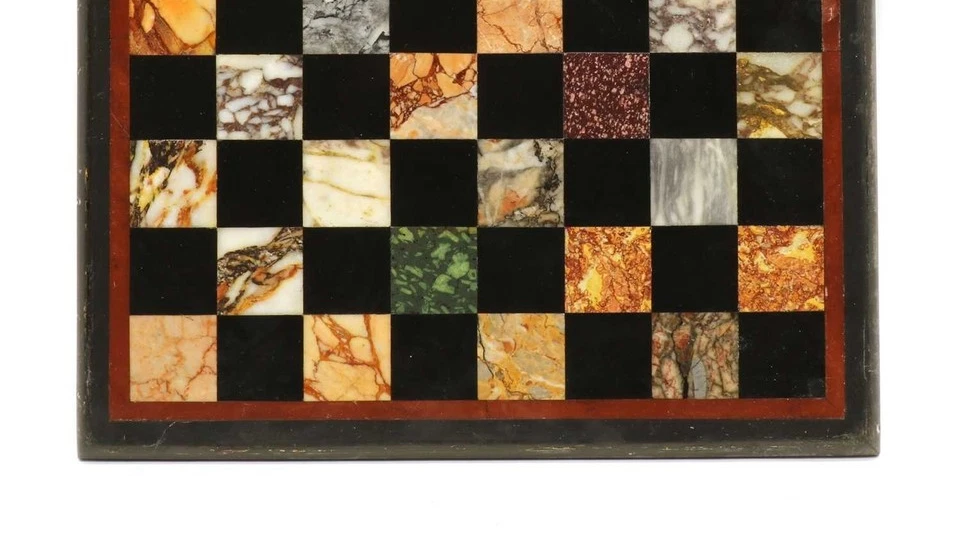 Marble Chess Board | Modern Chess Set | Stone Board Set | Unique Chess Gift Him - Image 4 of 4