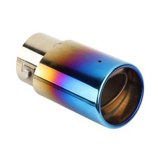 Car Exhaust Pipe Tip Rear Tail Throat Muffler Accessories 2.5 Inlet 1pcs