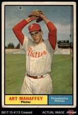 1961 Topps #433 Art Mahaffey Phillies 2.5 - GD+