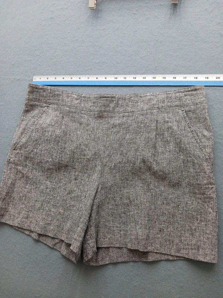 Apt. 9 Pantalones Cortos Informales para Mujer Talla XL Gris Claro Brezo Mezcla de Lino Foto 2 de 4