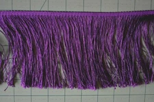 MEDIUM PURPLE CHAINETTE  FRINGE POLY RAYON   4 1/4  INCHES WIDE    2.9 YARDS