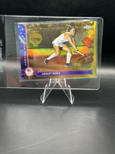 2024 ASHLEY SESSA TOPPS CHROME US OLYMPIC GOLD REFRACTOR #109, SN /50 HOT!