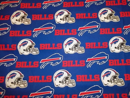 BUFFALO BILLS NFL DESIGN 100 % BAUMWOLLE 1 YARD STÜCK BLAU BRANDNEU - Bild 2 von 5