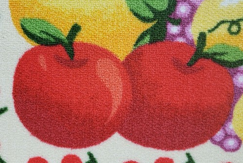 PRINTED NYLON KITCHEN RUG (18"x 30") FRUITS IN CHERRIES FRAME # 2, rectangle, ST - Picture 6 of 11