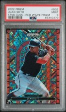 2022 Juan Soto Prizm Stained Glass Red Wave /99 #SG2 Nationals Graded PSA 9 MINT