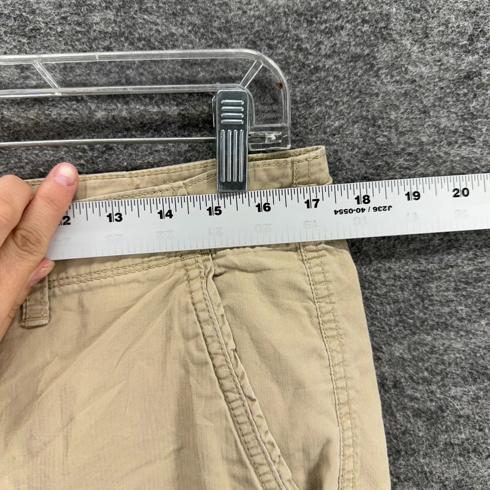 Pantalones Cortos Sonoma Cargo Hombres 33 Beige Tiro Medio Frontal Plano Algodón Bolsillos Ajuste Regular Foto 3 de 4