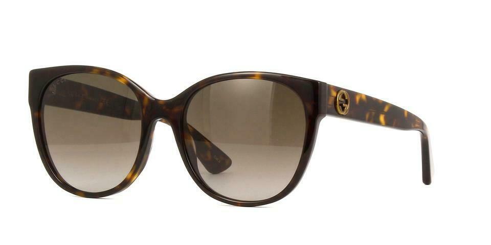 Солнцезащитные очки Gucci GG0097S 002 56 в оправе Havana / Коричневые линзы