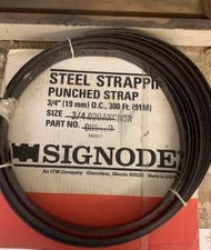 Signode Punched Hole Steel Strapping /banding 3/4"  19 mm Metal Strap (400  ft)