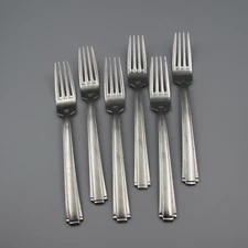 Oneida Stainless  Flatware - ETAGE Dinner Forks - Set of Six *