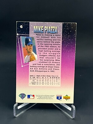 1993 Upper Deck Stars Of Tomorrow Mike Piazza Card 6 s | eBay