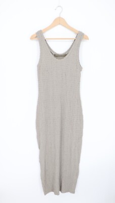 ENZA COSTA Puckered Tank Dress Lime Stone M (2) $395 C1