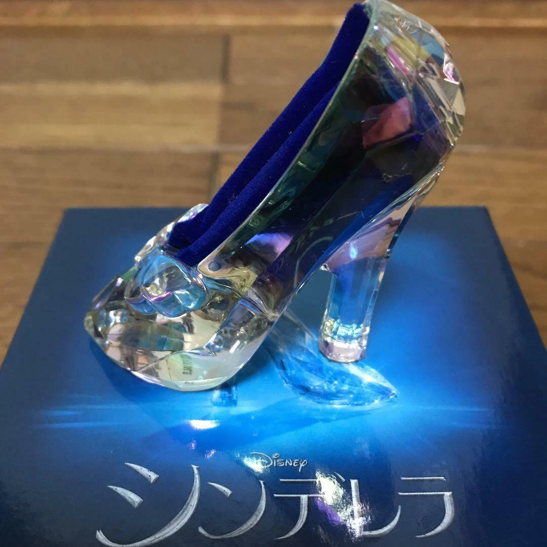 Cinderella Glass Slipper Ring Pillow Acrylic Polyurethane Original Disney  Japan