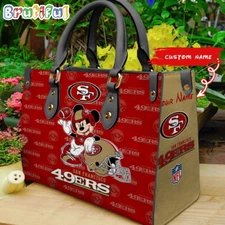 San Franss Team 49erss  Leather Bag, Sport Leather Bag, Leather Bag For Women