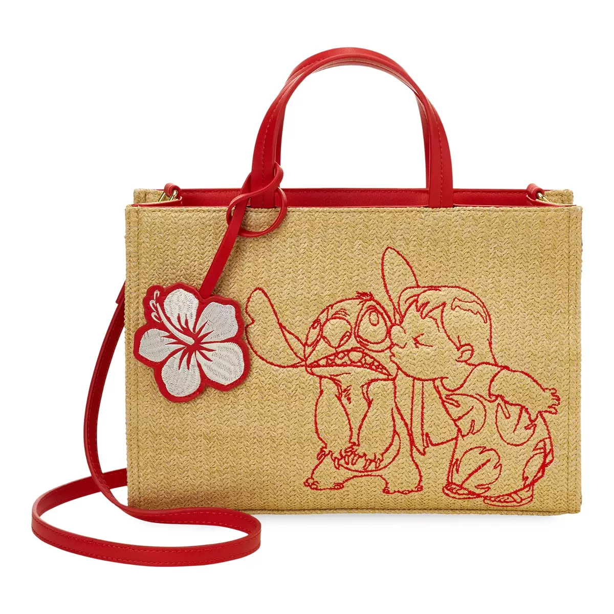 Disney Lilo Stitch Straw Tote Bag by Danielle Nicole New with
