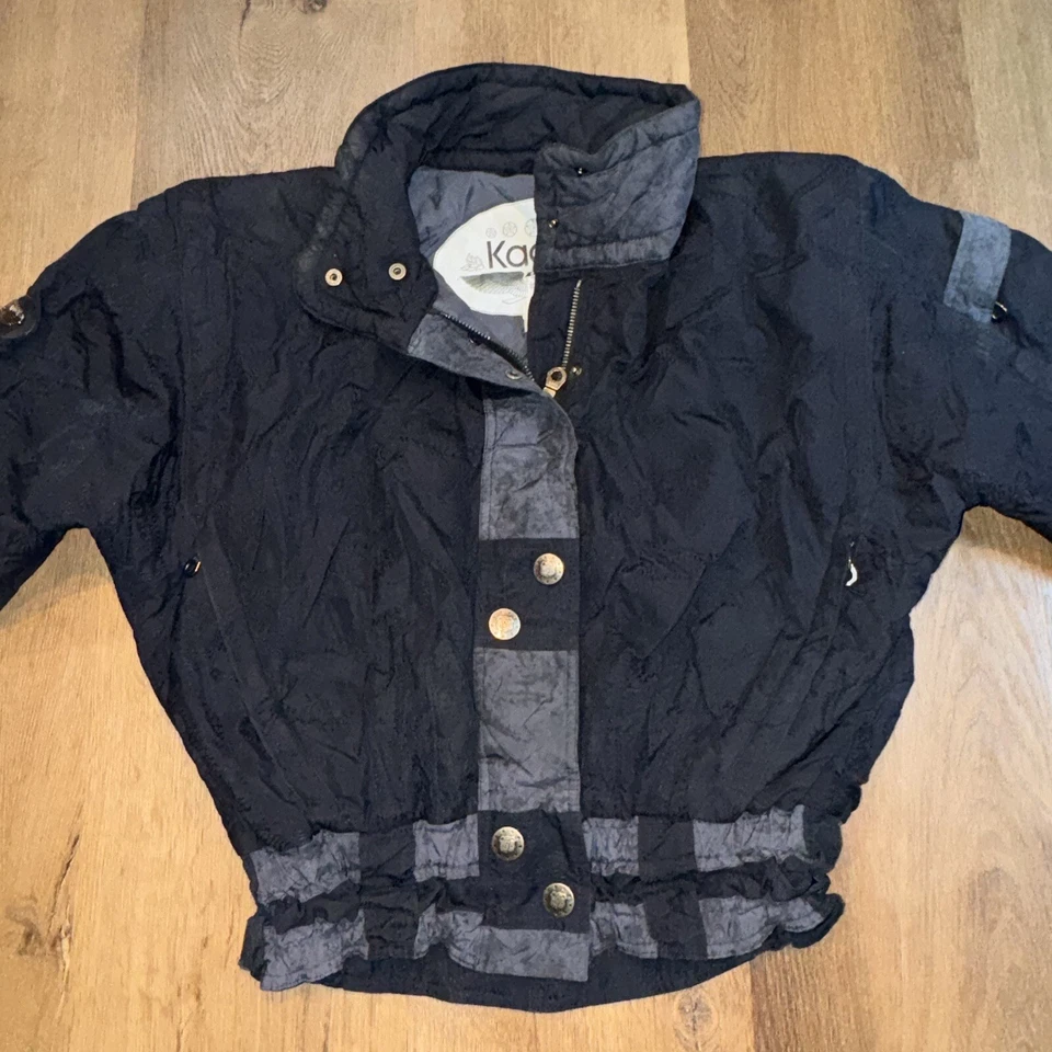 Vintage 1980s Ski Jacket Apres Coat Puffy Snow Retro Kaelin Ski Bunny Womens 6 - Image 3 of 4