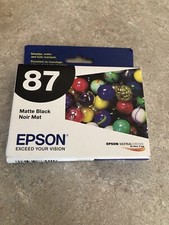 Genuine Epson 87 Matte Black Ink NEW NIB Exp 7/2021