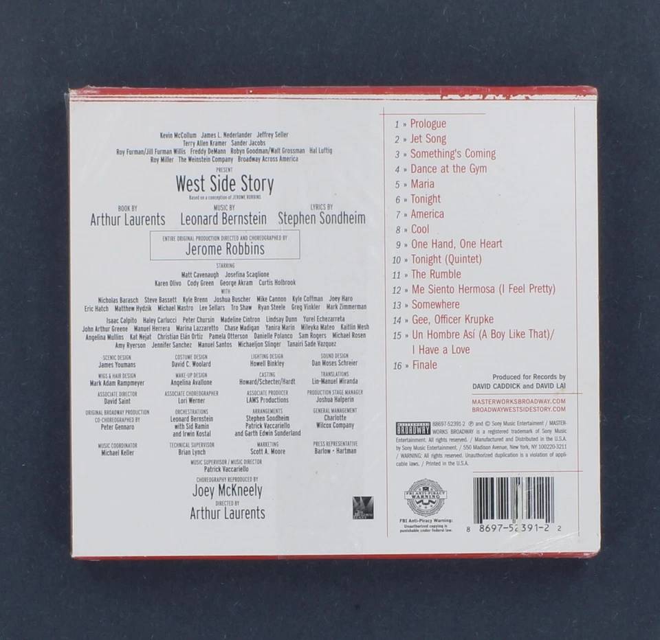 West Side Story NEW Sealed The New Broadway Cast Recording CD Leonard Bernstein Foto 2 de 2