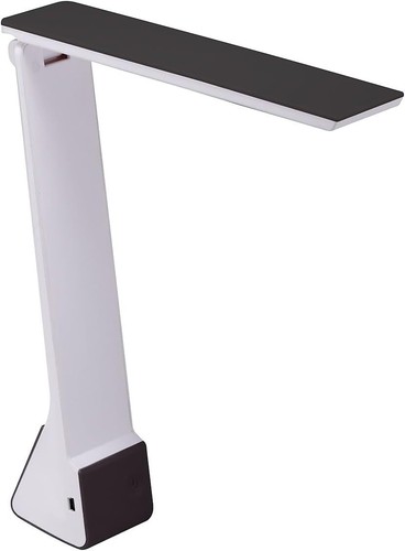 Office KT-VLED1810-BLK Powered Rechargeable Battery LED Desk Lamp, 3 Co