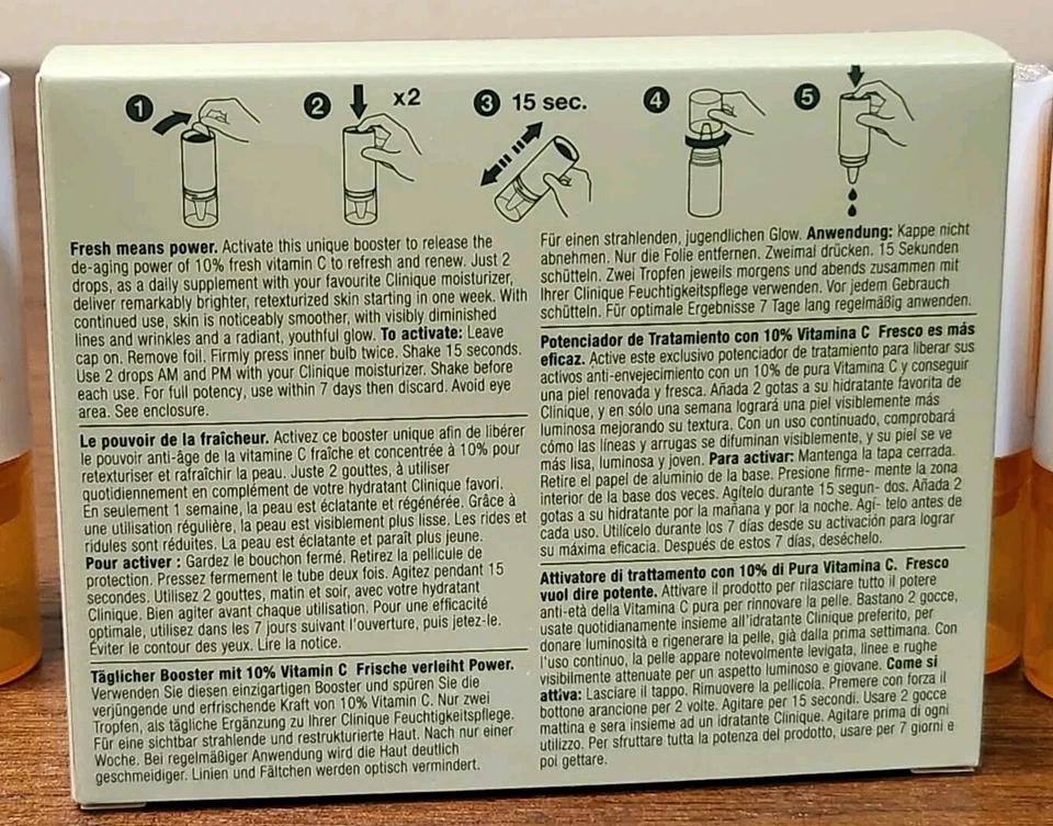 Clinique Fresh Pressed Daily Booster With Pure Vitamin C 10% - Set Of 4 Boosters - Image 3 of 4