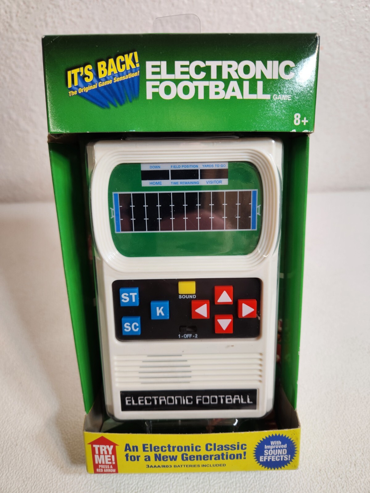NEW Electronic Football Handheld 12 Player Retro Mattel Game w/ Sound