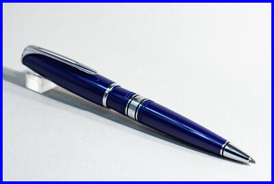 Beautiful WATERMAN Charleston Twist Ballpoint Pen In Marine Blue