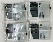 New Genuine Brother LC3017 Black Cyan Magenta Yellow 4PK Starter Ink Cartridges