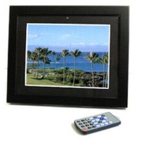 10.4 Digital Photo Frame Black Wood