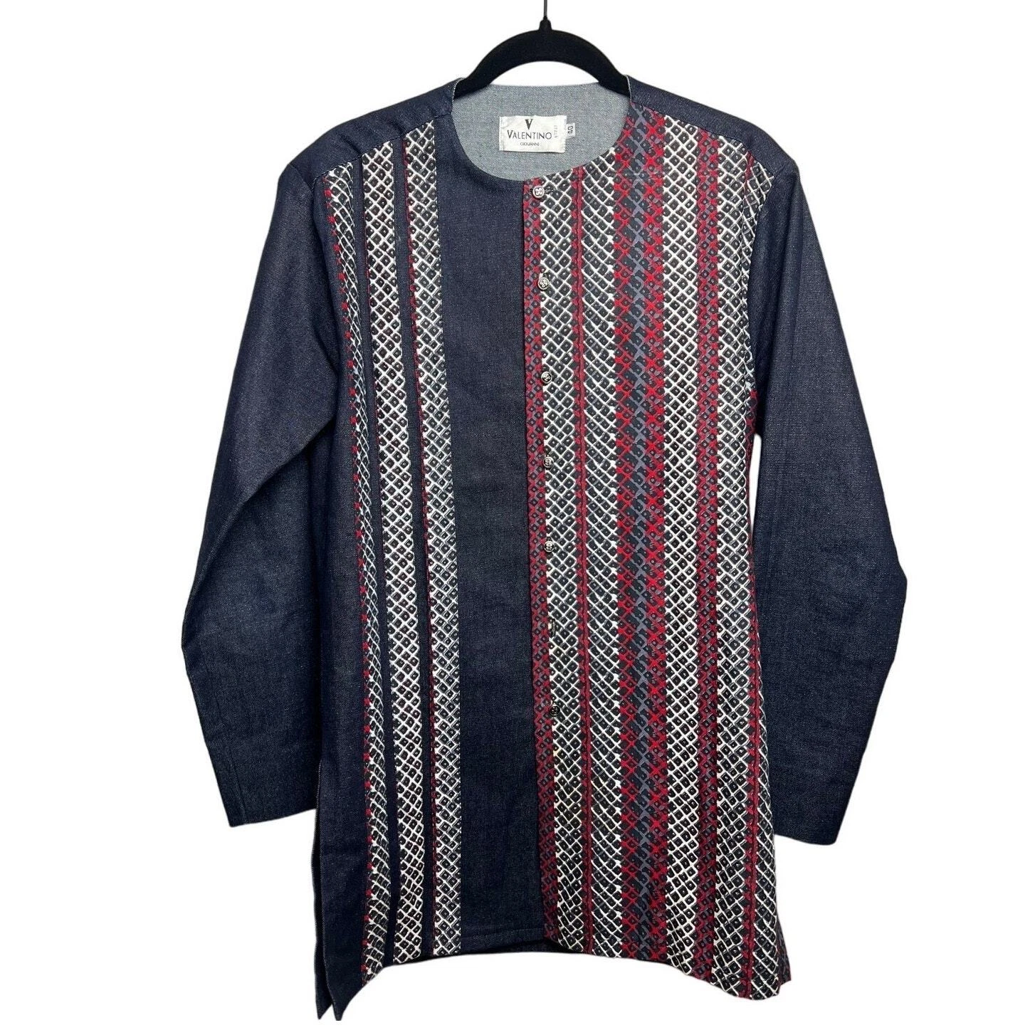 Giacca top tunica vintage Valentino colletto mandarino bottoni tg. 40 (US 4)