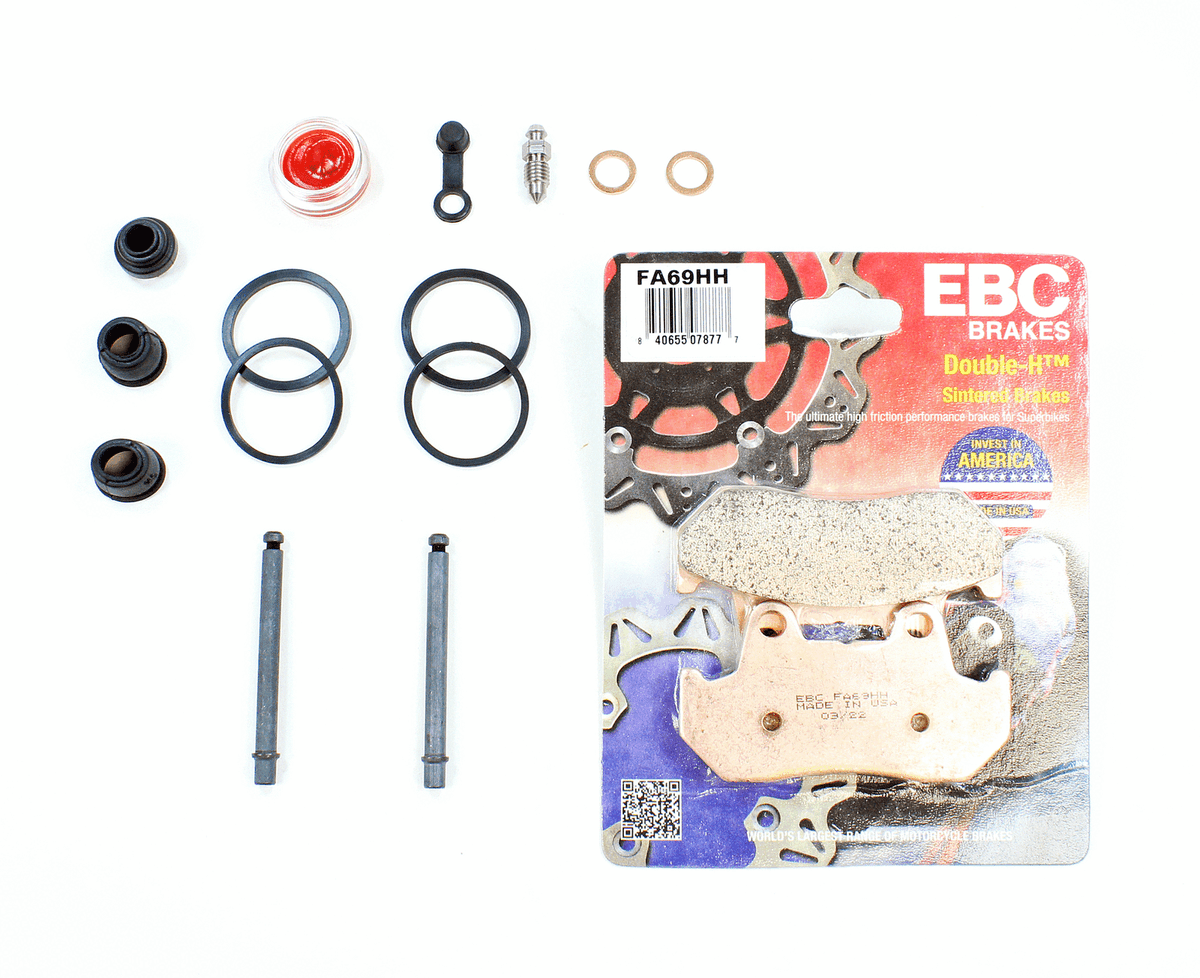 Brake Caliper Seal Kit+EBC HH Pads+Pins for 1984-85 Honda VF1100S