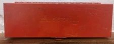 Vintage Bell System "D" 8-1/2" Red Metal Storage Case Tool  Box