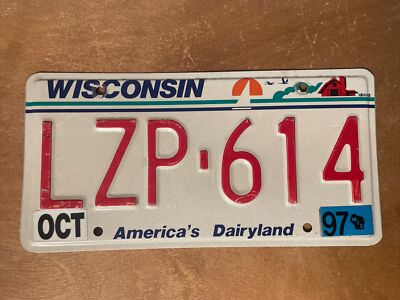 1997 Wisconsin License Plate # LZP-614 | eBay