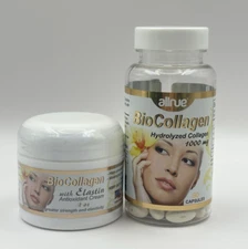 Bio Collagen Hydrolyzed 60 Softgels W/ Elastin Antioxidant Elasticity Skin Cream