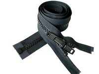 YKK #10 Marine Reversible Zippers - Double Plastic Slide Black 5" - 240"