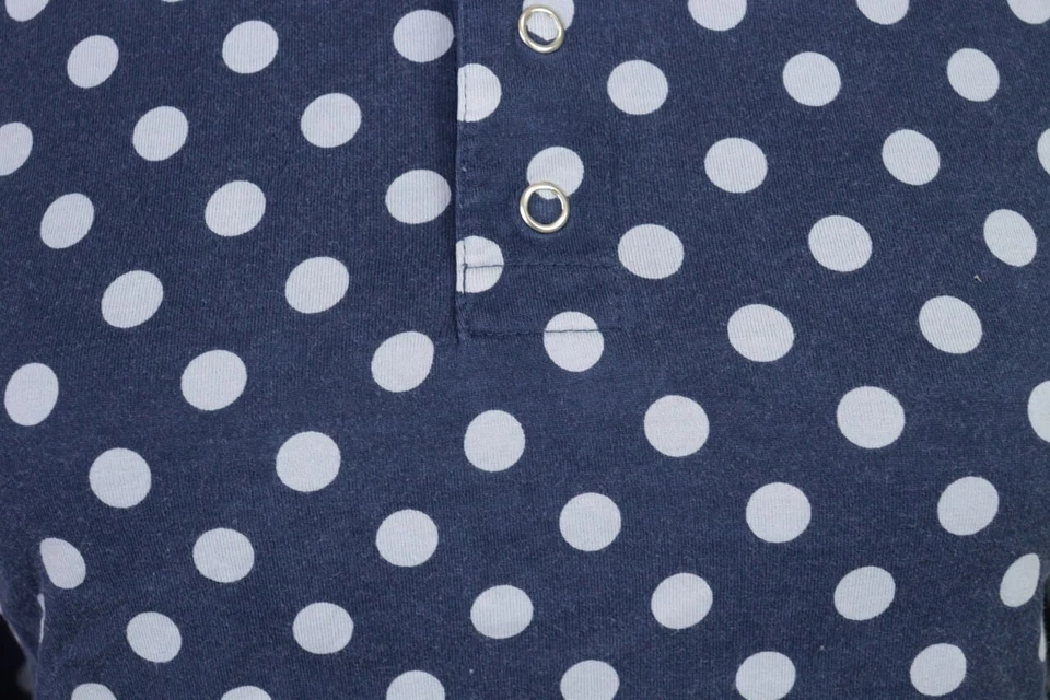 Blusa Camisa Top Marimekko Azul Punteada Manga Larga Talla S Foto 3 de 4