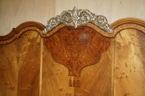 FINEST QUALITY WARING & GILLOW BURR WALNUT TRIPLE WARDROBE PART OF A LARGE SUITE - Picture 4 of 23