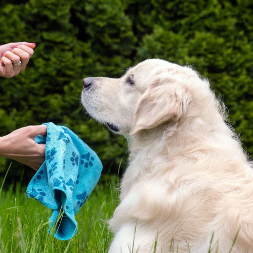 Dog Drying Towel Robe – Microfibre Puppy Pet Bath Wrap for Quick Dry After Wash - Picture 31 of 36