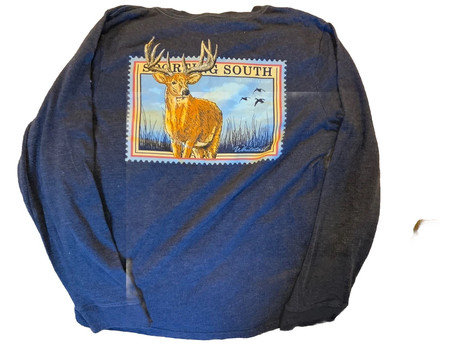 J K Boys Blue Long Sleeve Shirt Size Med - Image 4 of 4